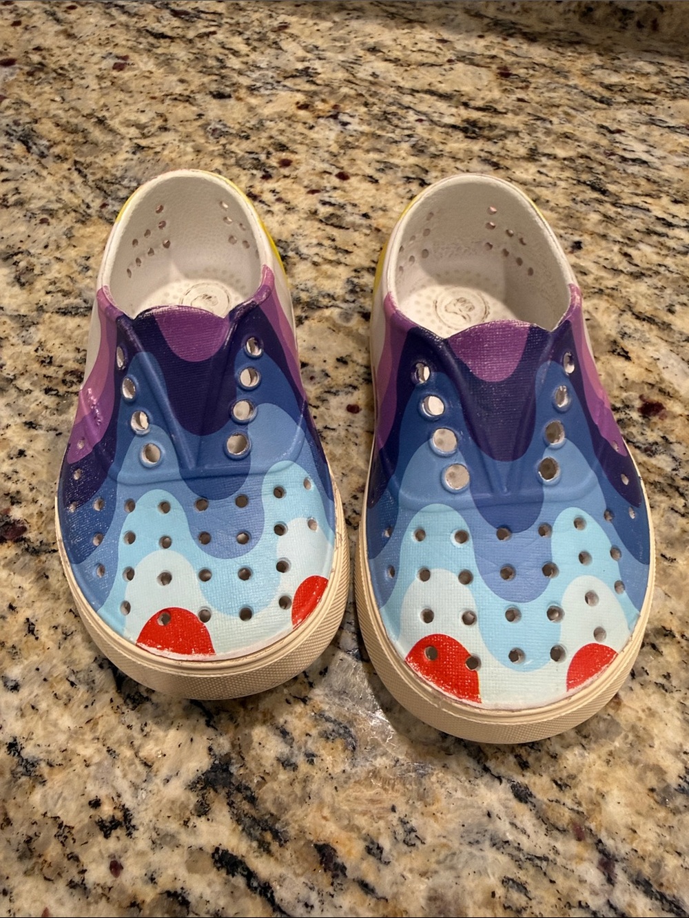 Native Kids Slip-On Water Shoes in Blue, Purple & Red